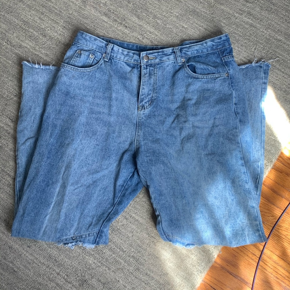 Fashion Nova Brand New Paneled Distressed Jeans